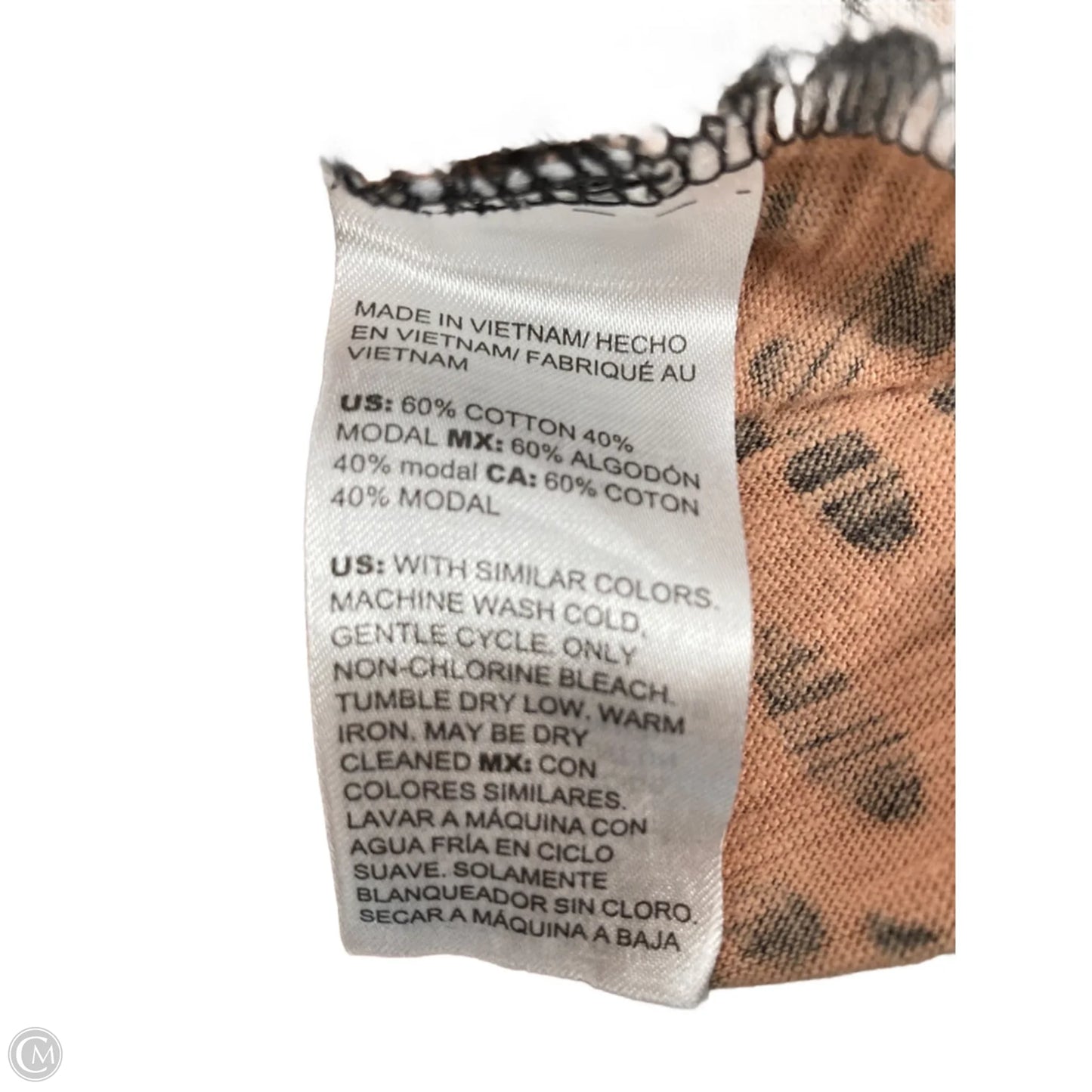 Top 3/4 Sleeve By Chicos In Animal Print, Size: Xl