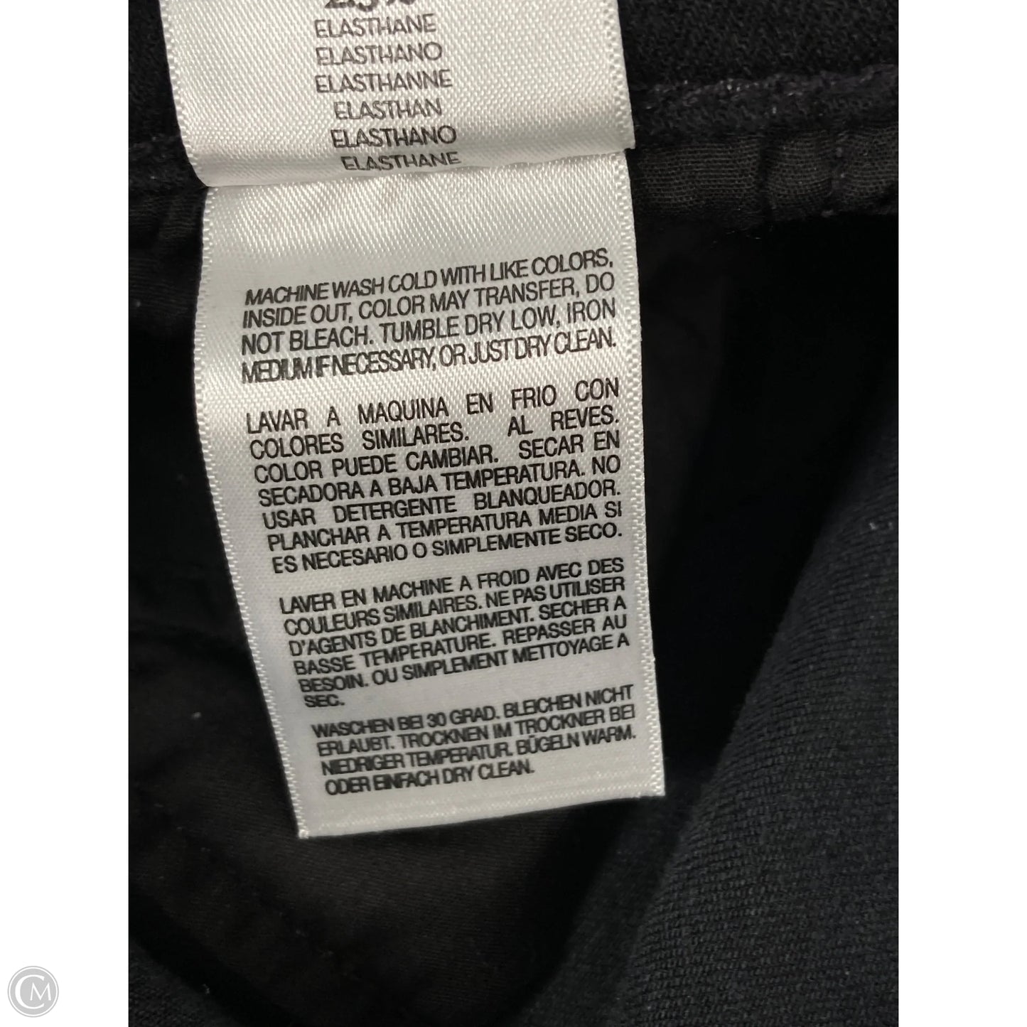 Jeans Cropped By Mother In Black Denim, Size: 16