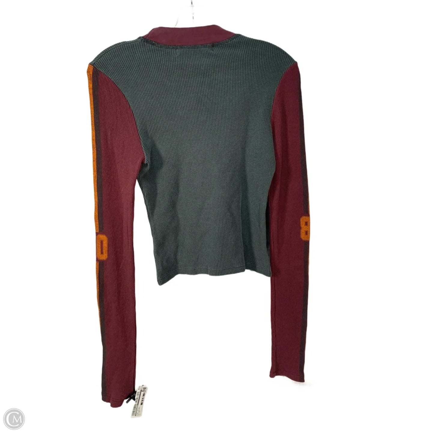 Top Long Sleeve By Daydreamer In Grey & Red, Size: M