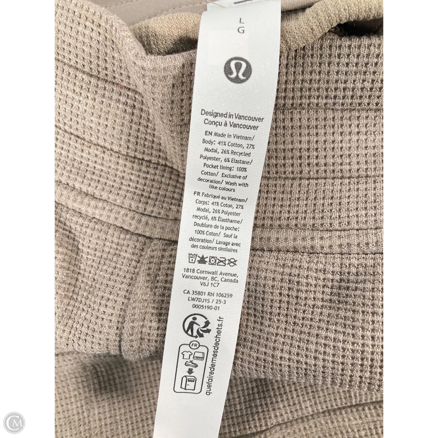 Athletic Shorts By Lululemon In Brown, Size: L