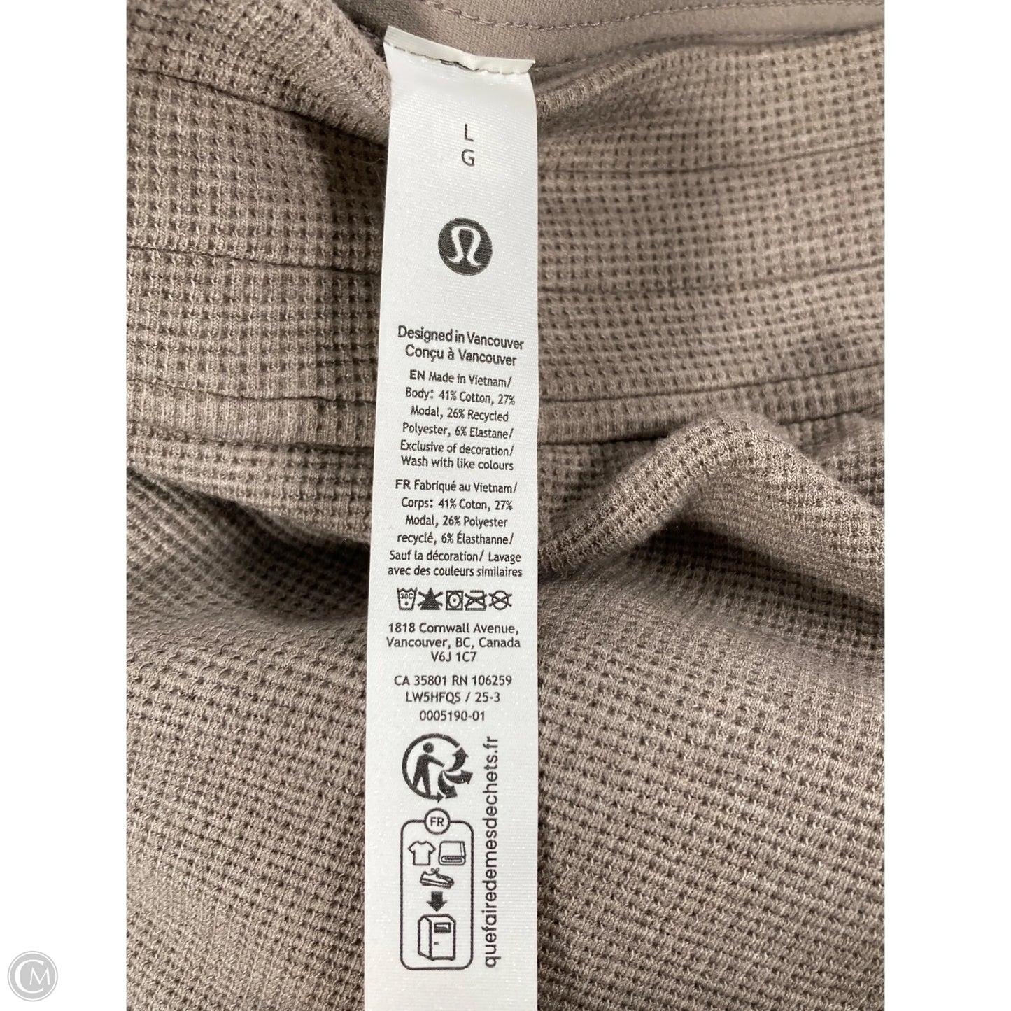 Athletic Pants By Lululemon In Brown, Size: L