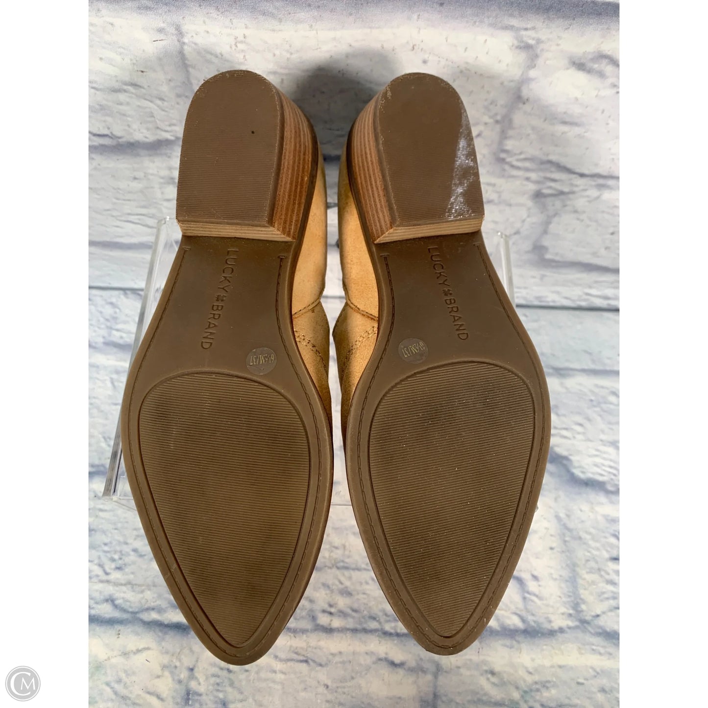 Boots Ankle Heels By Lucky Brand In Tan, Size: 6.5