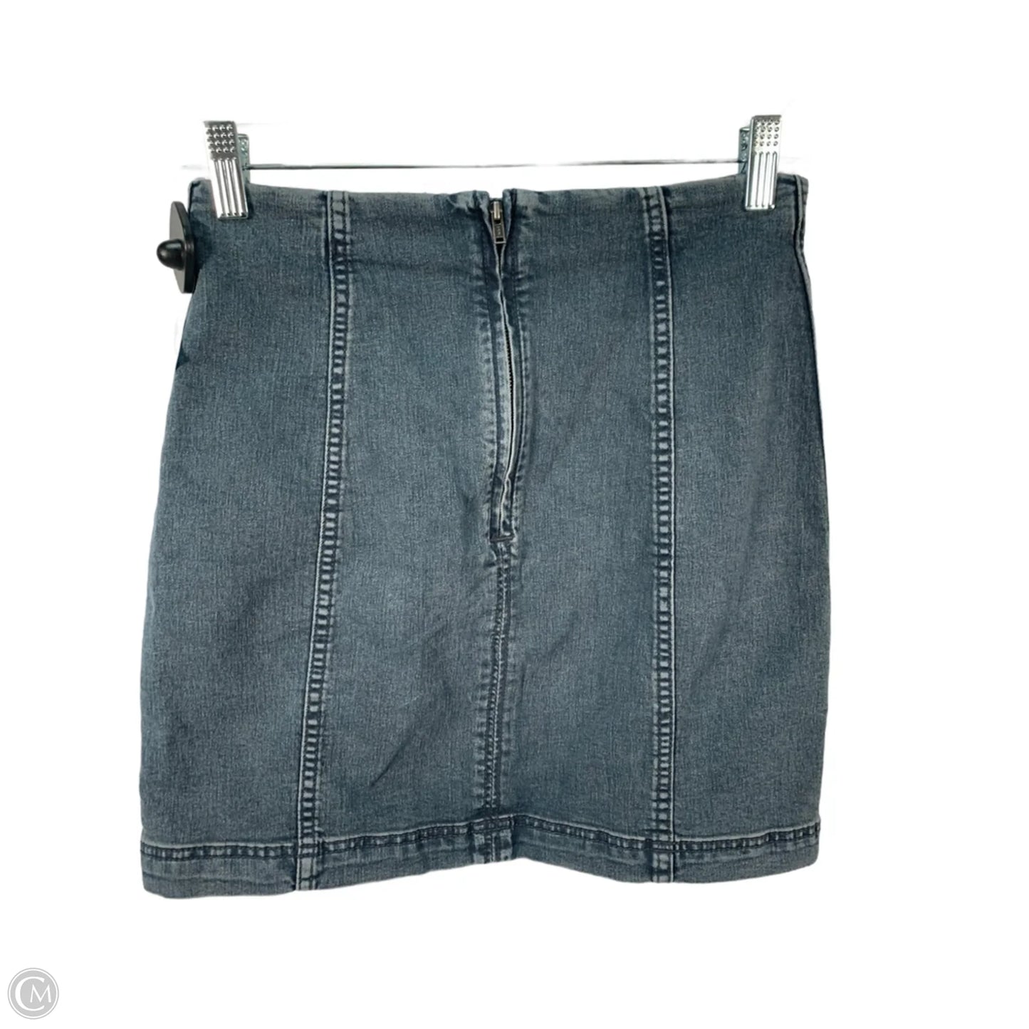 Skirt Mini & Short By Free People In Blue Denim, Size: 2