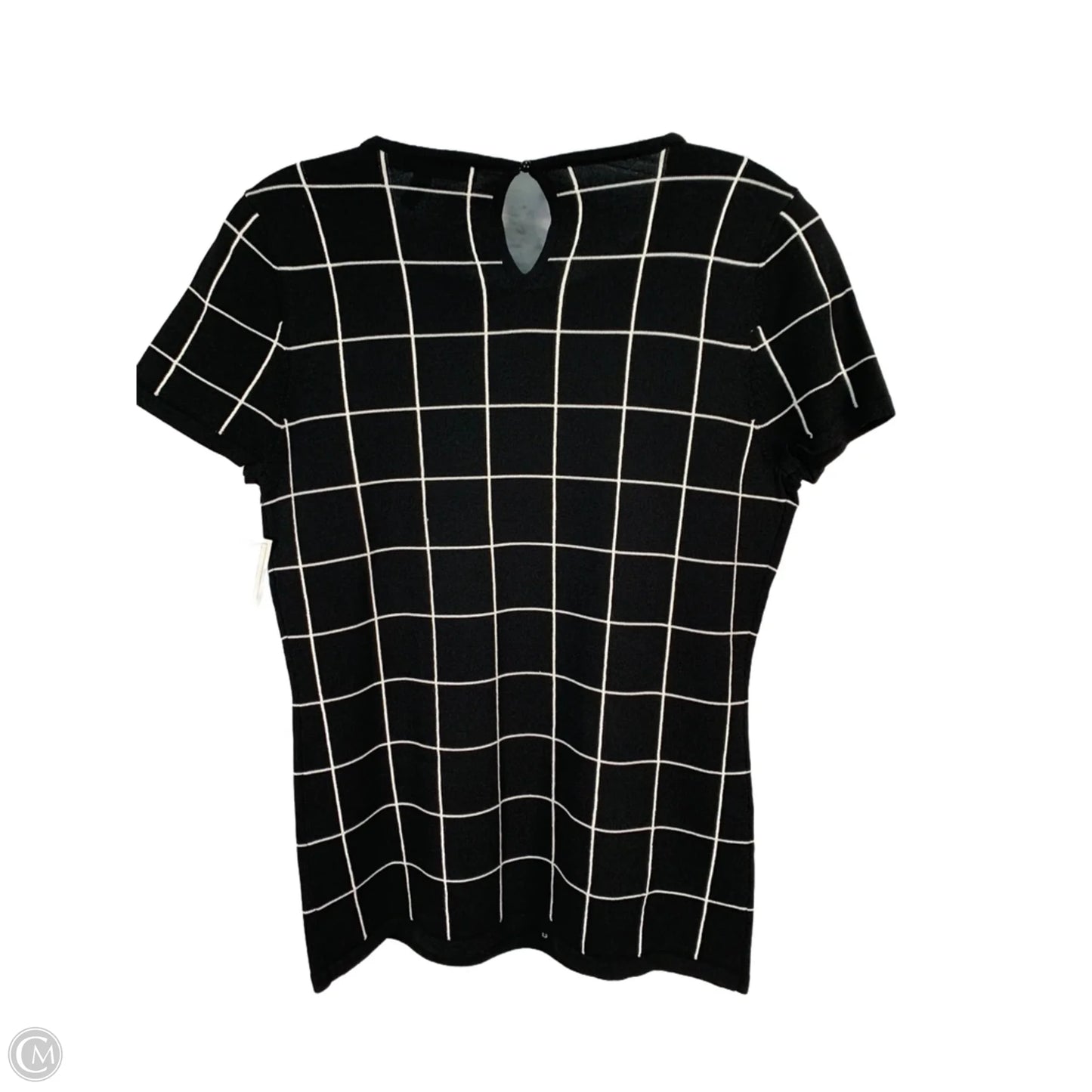 Top Short Sleeve By White House Black Market In Black & White, Size: S