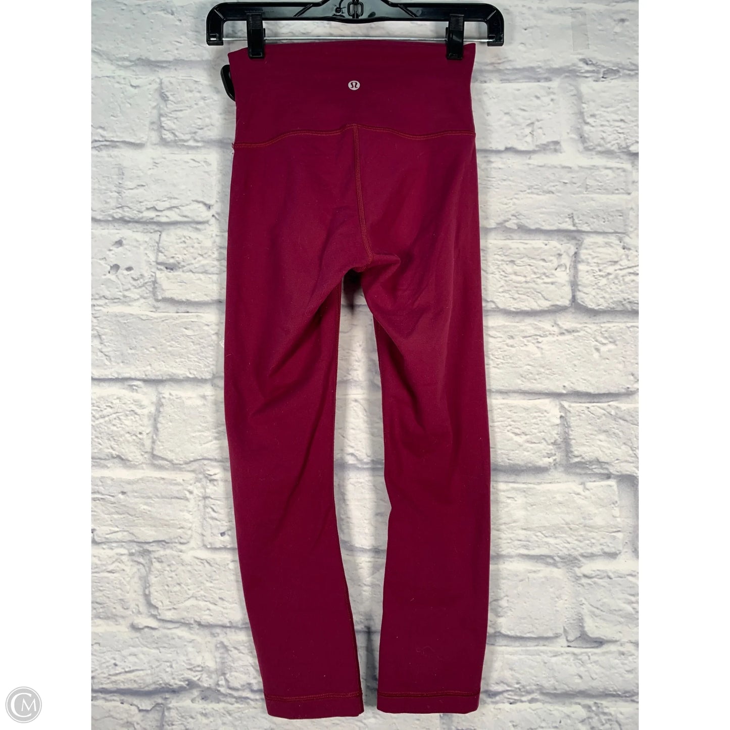 Athletic Leggings Capris By Lululemon In Maroon, Size: Xs