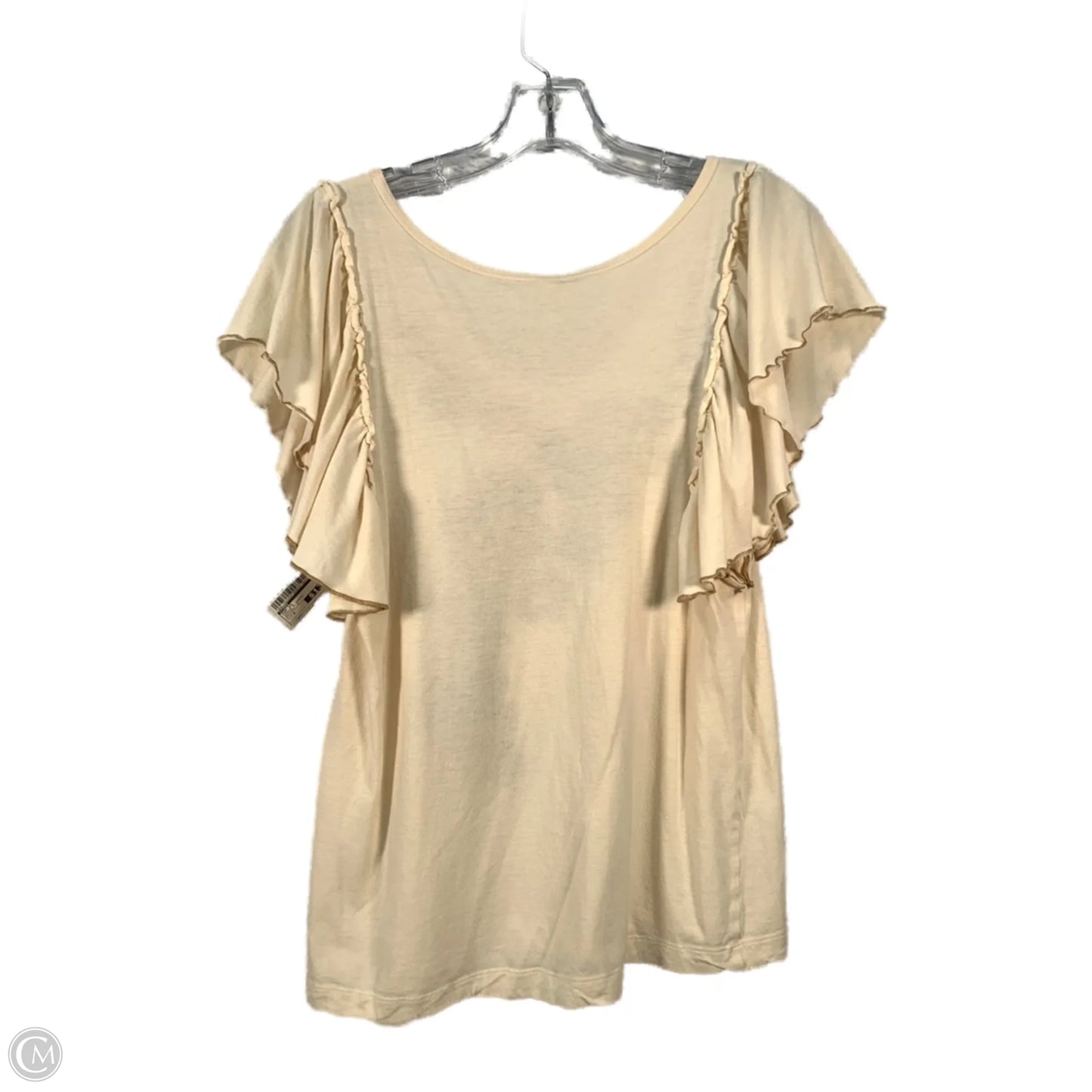 Top Short Sleeve By Tiny In Cream & Green, Size: S