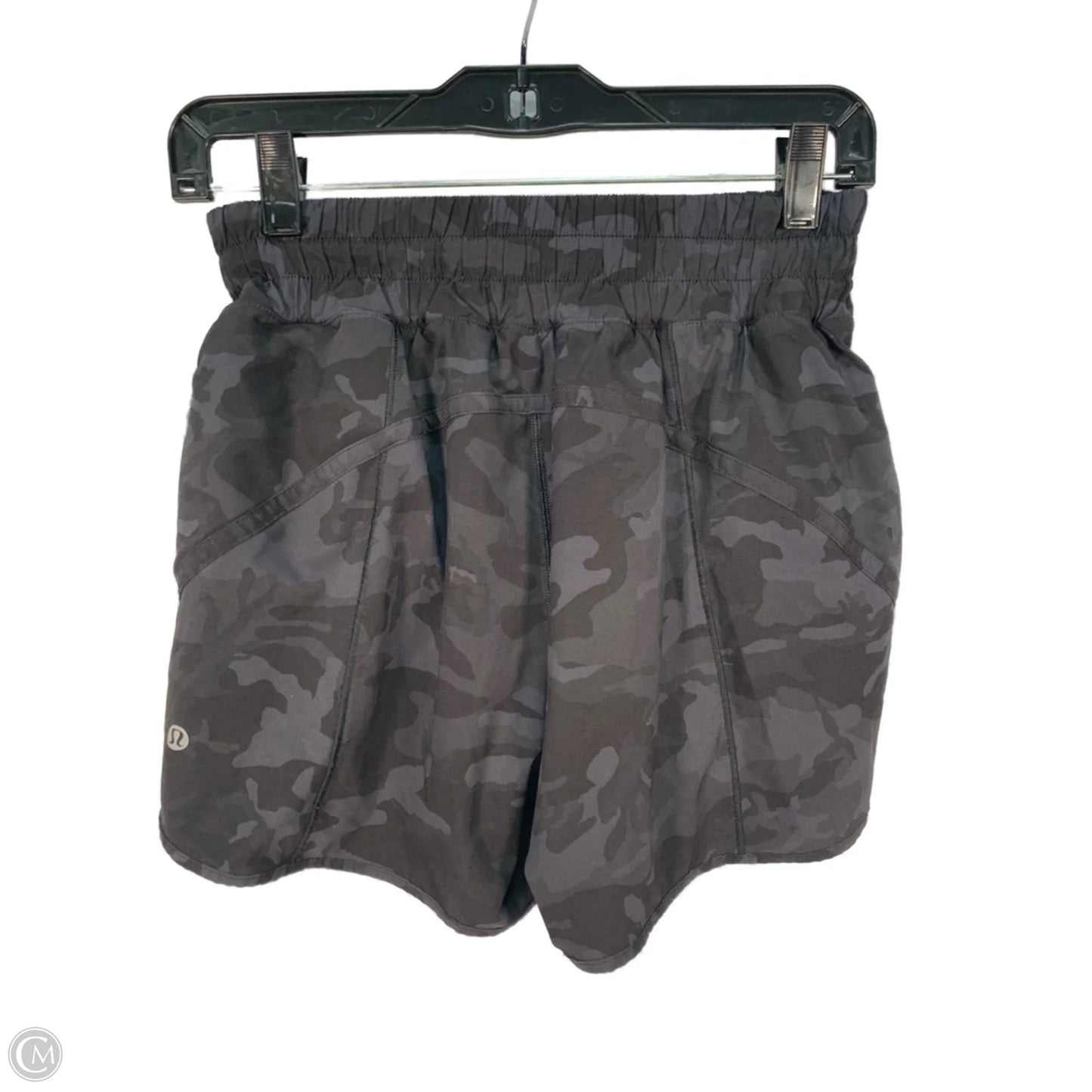 Athletic Shorts By Lululemon In Black & Grey, Size: S