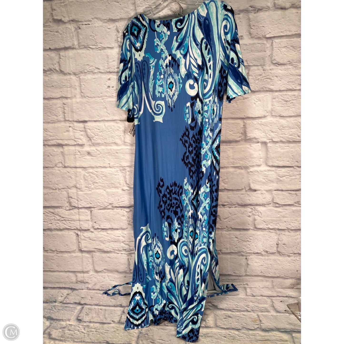 Dress Casual Midi By Chicos In Black & Blue, Size: S