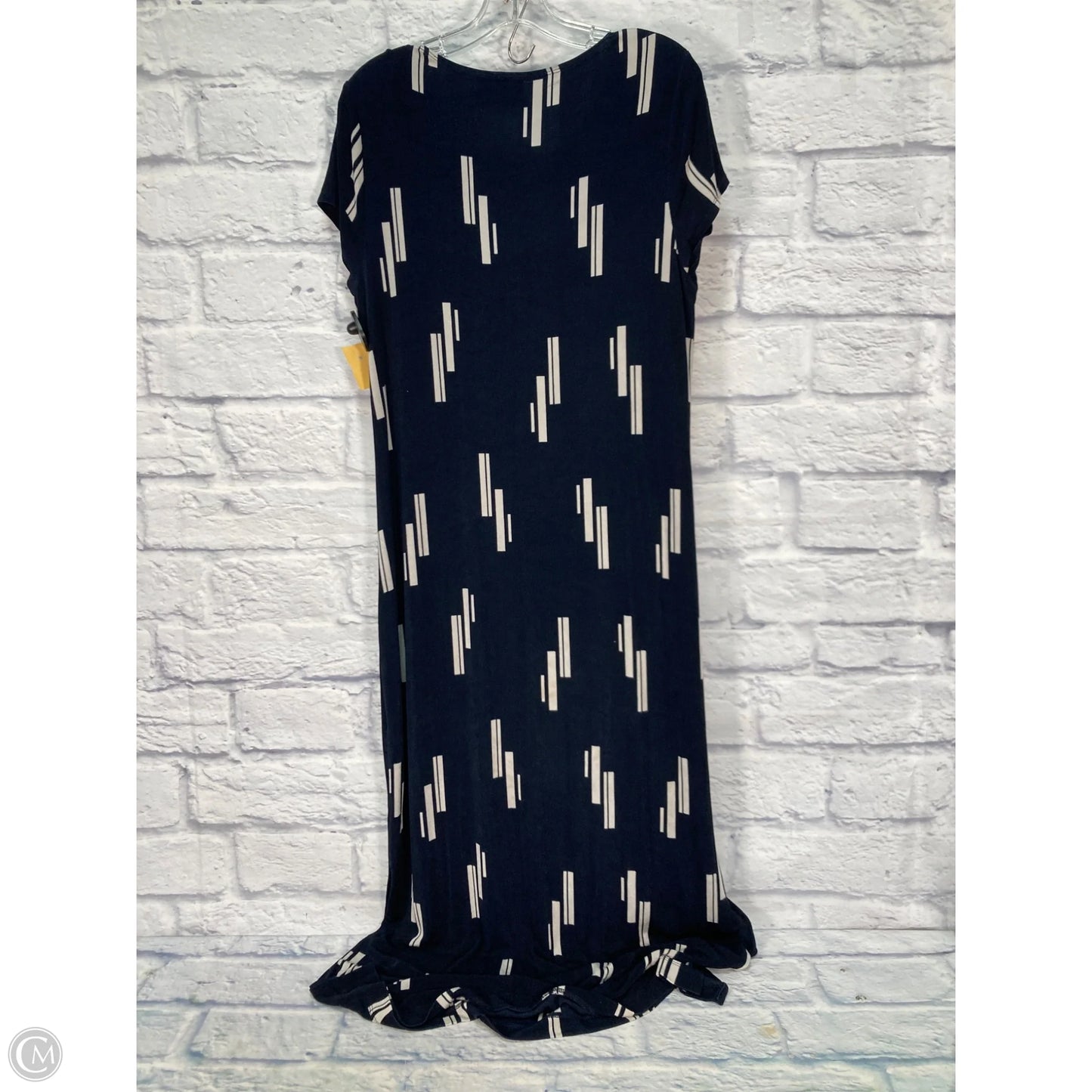 Dress Casual Maxi By Chicos In Blue & Cream, Size: M