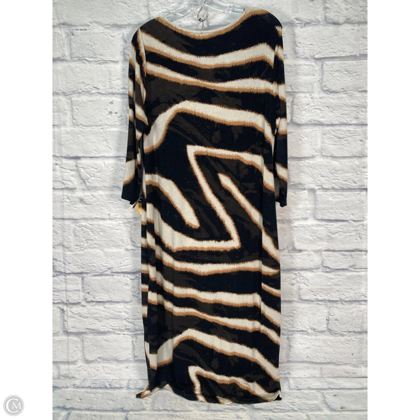 Dress Casual Midi By Chicos In Animal Print, Size: L