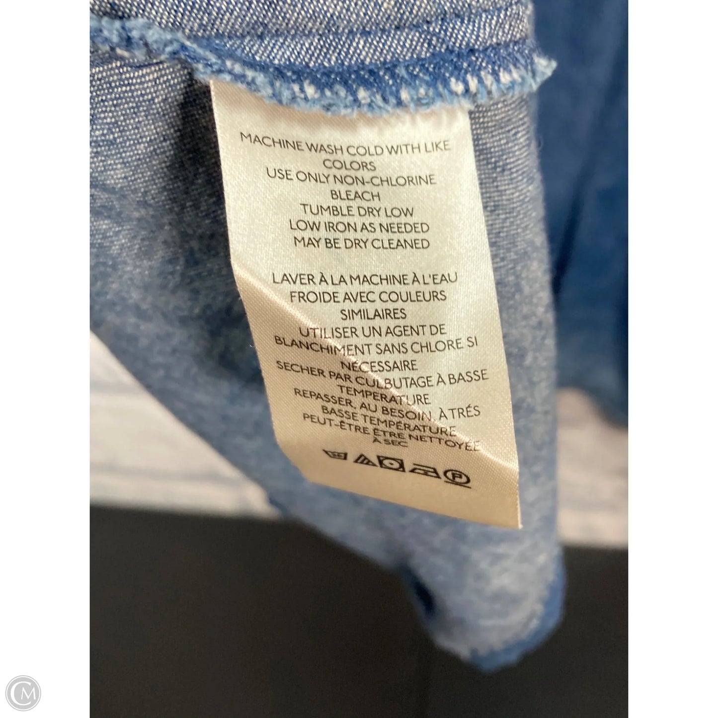 Tunic Short Sleeve By Free People In Blue Denim, Size: M