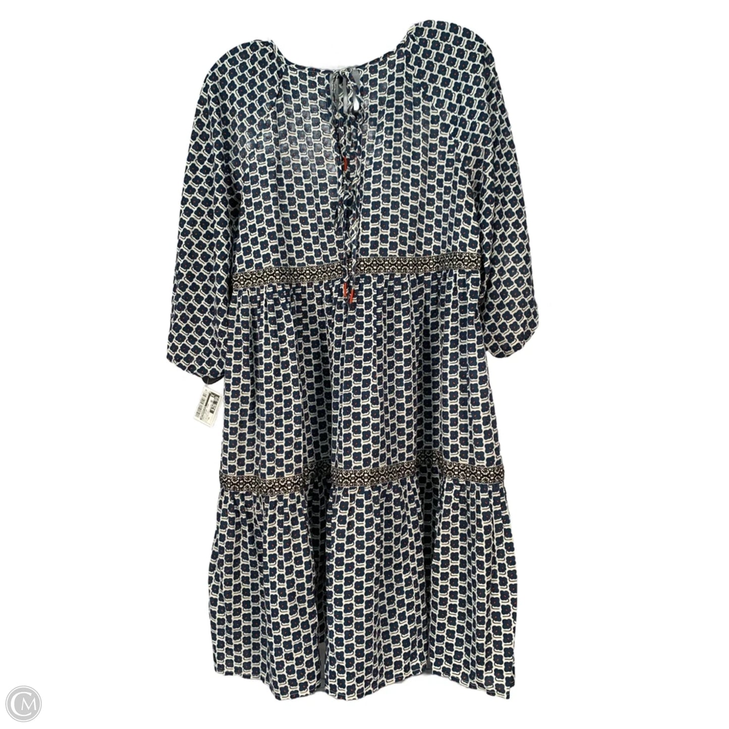 Dress Casual Short By Anthropologie In Blue & White, Size: Xs