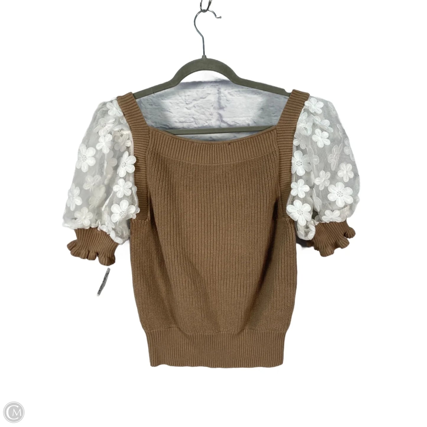 Sweater By French Connection In Brown & White, Size: L