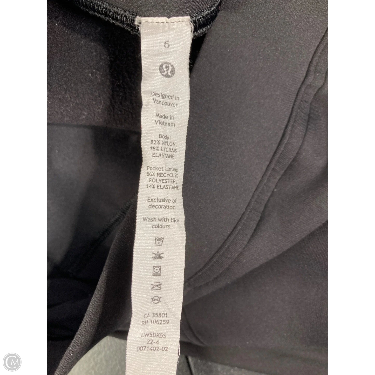 Athletic Pants By Lululemon In Black, Size: 6