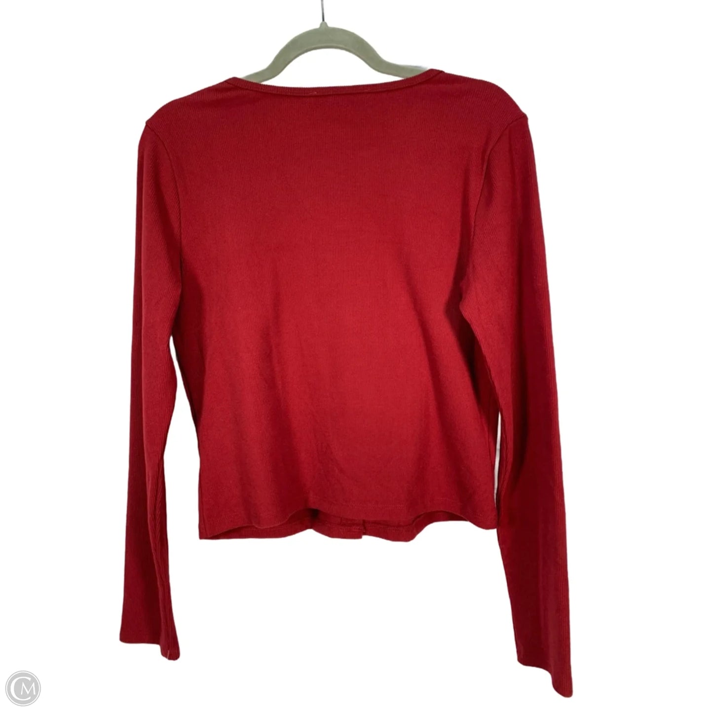 Top Long Sleeve By Madden Girl In Red, Size: L