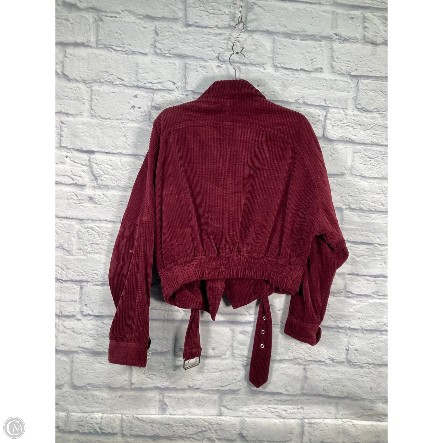 Jacket Moto By Free People In Maroon, Size: S