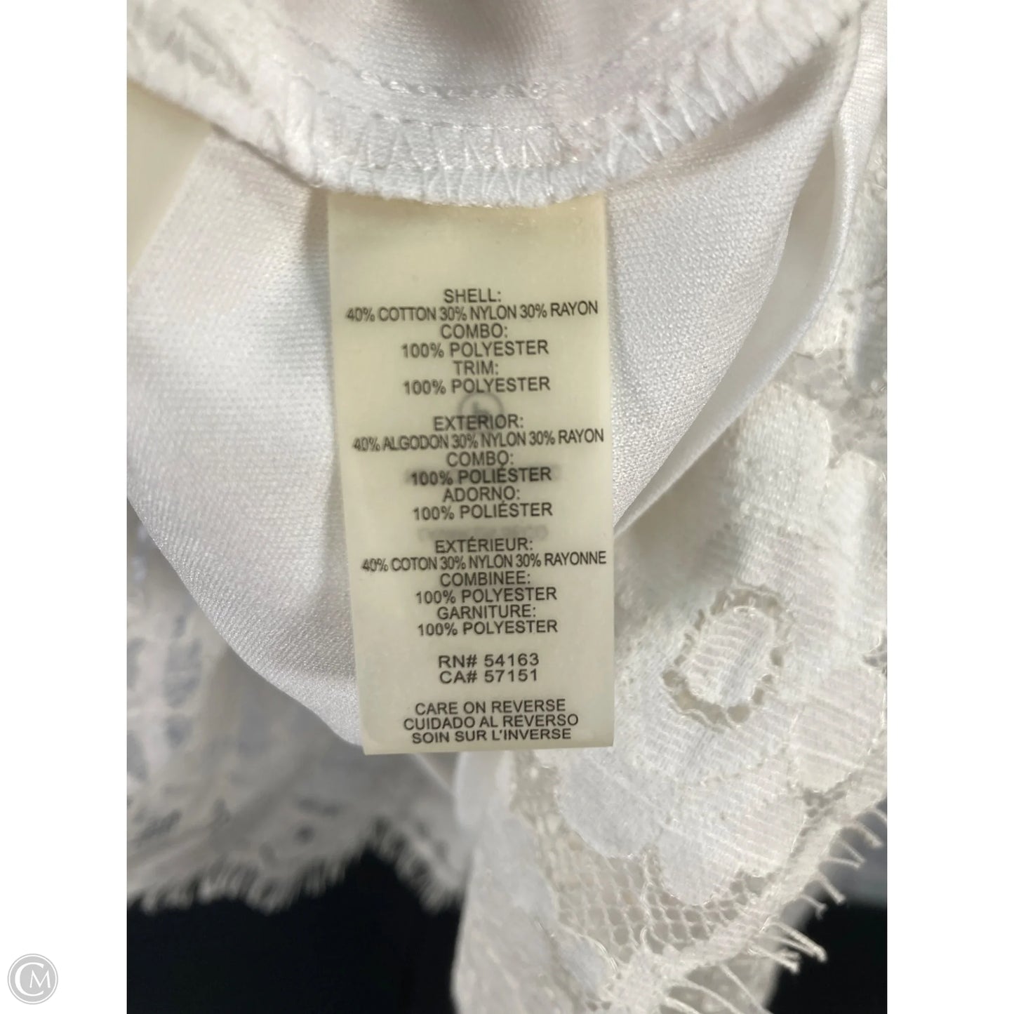 Dress Designer By Karl Lagerfeld In Cream, Size: Xs