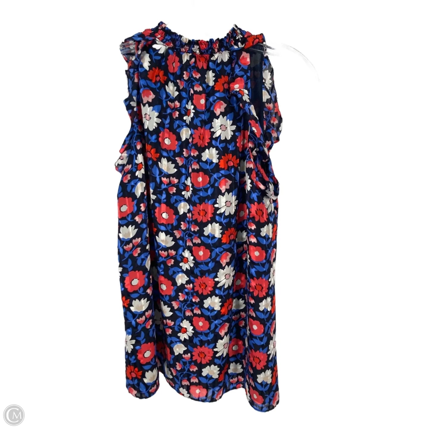 Top Sleeveless Designer By Kate Spade In Blue & Pink, Size: S