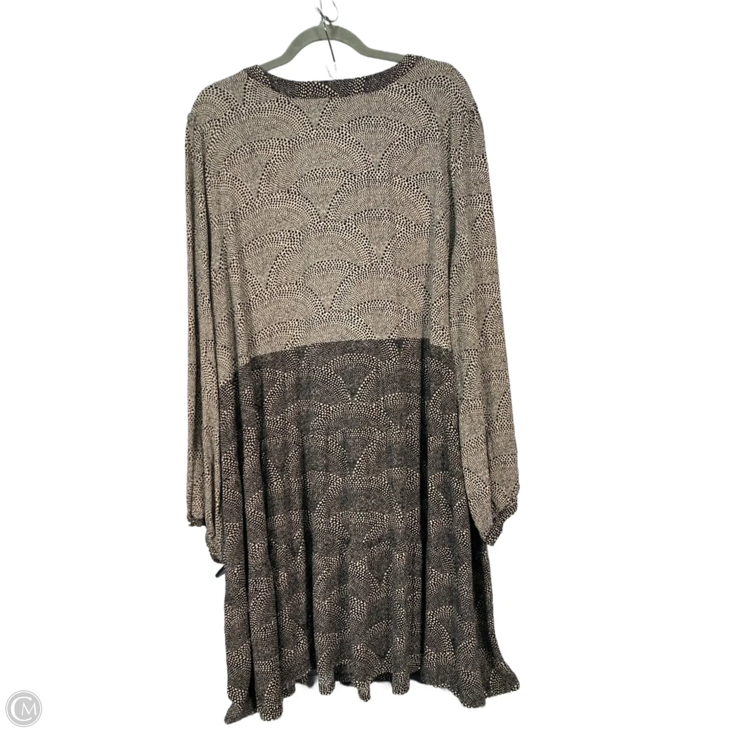 Dress Casual Midi By Maeve In Black & Brown, Size: 3x