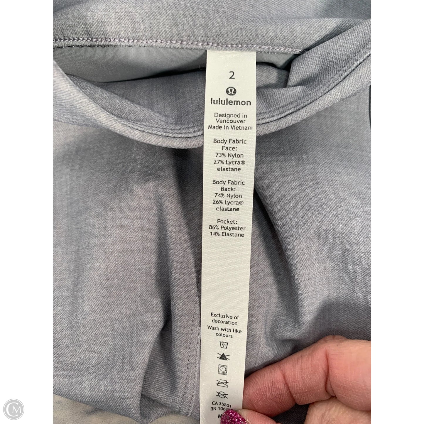 Athletic Pants By Lululemon In Grey, Size: Xs