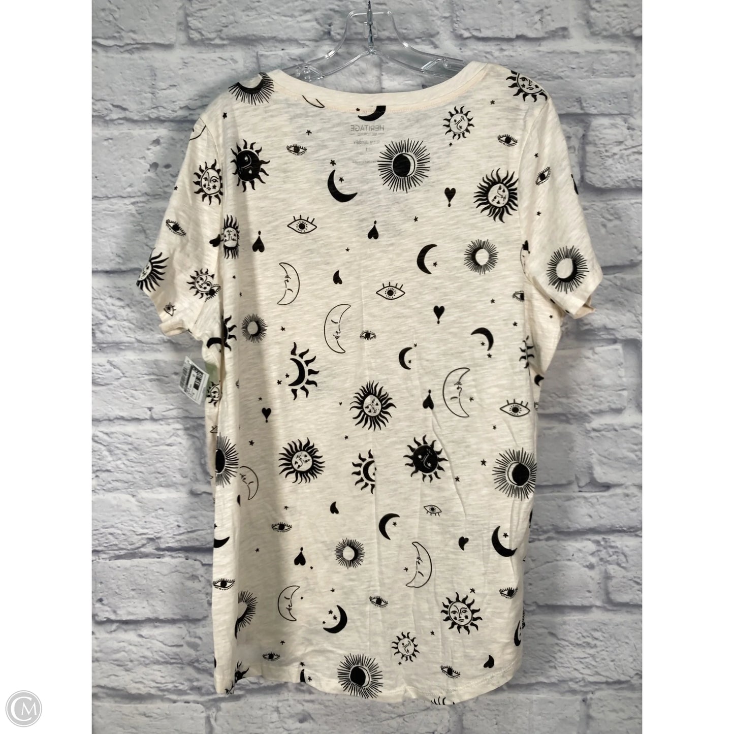 Top Short Sleeve By Torrid In Black & Cream, Size: 1x