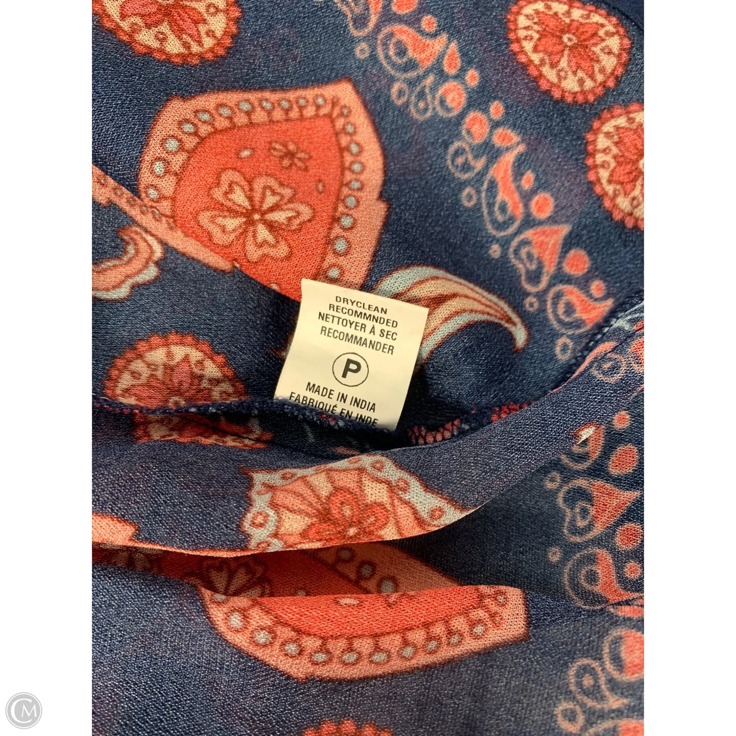Blouse Long Sleeve By Blank London In Blue & Red, Size: Xs