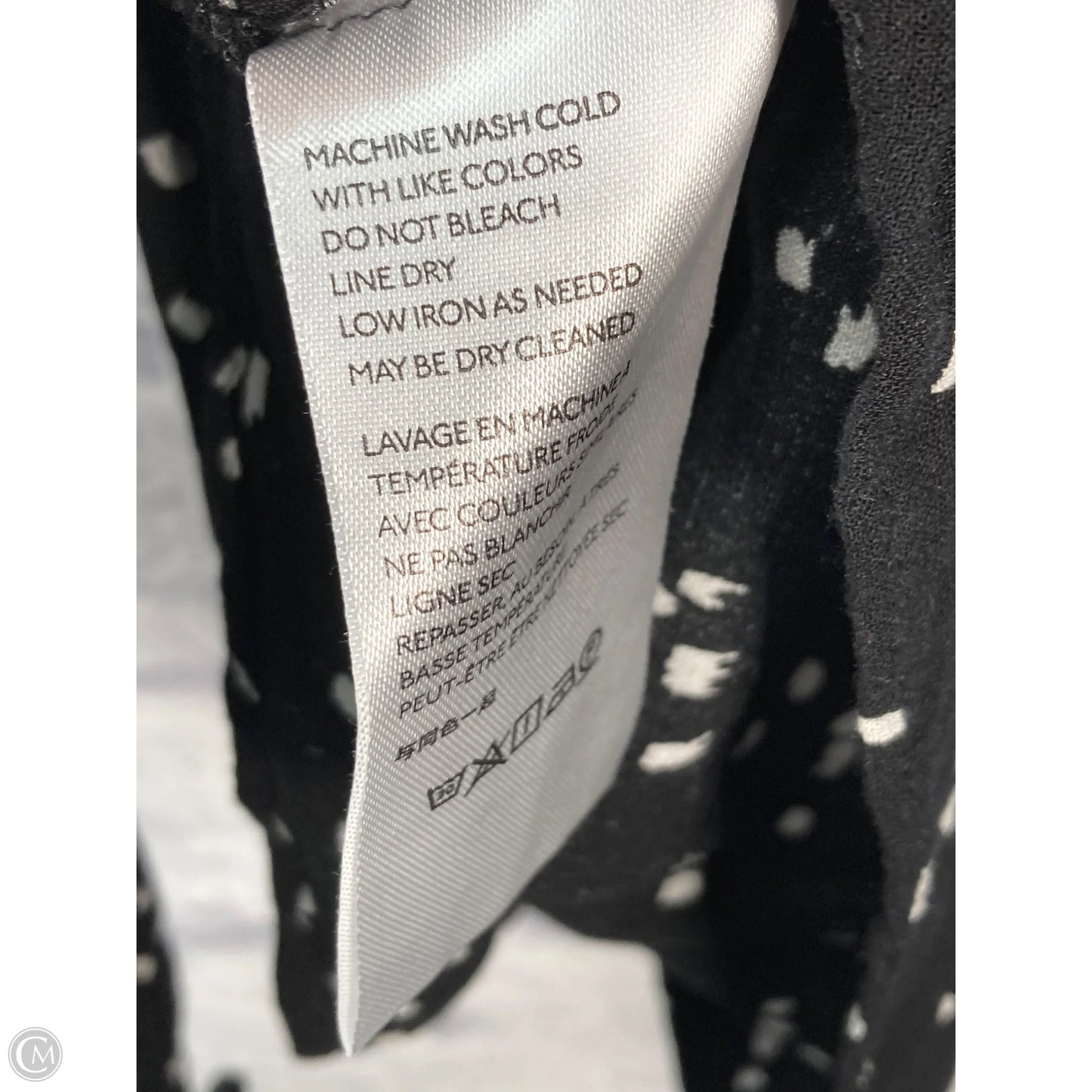 Top Long Sleeve By Maeve In Black & White, Size: S