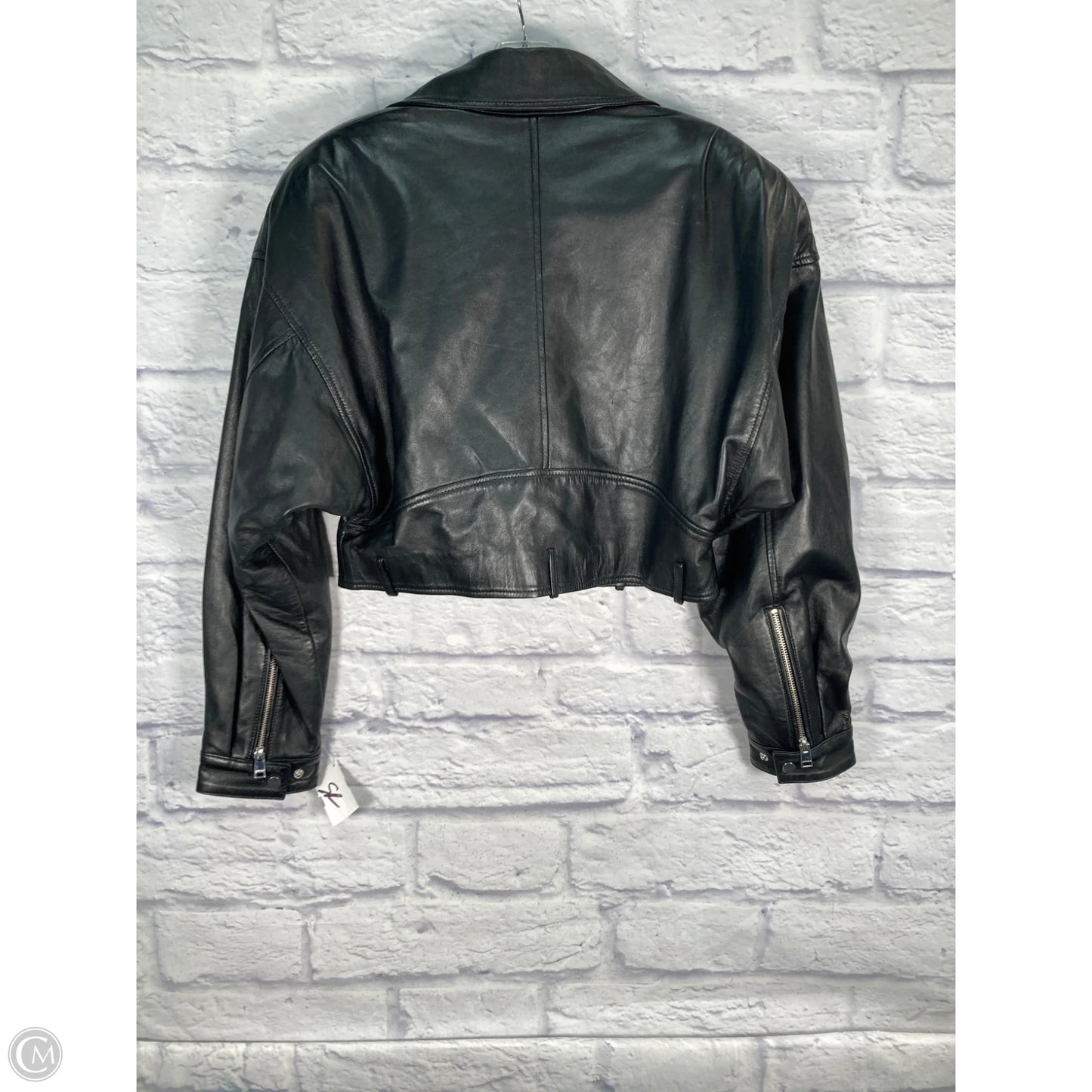 Jacket Moto Leather By Lamarque In Black, Size: Xs