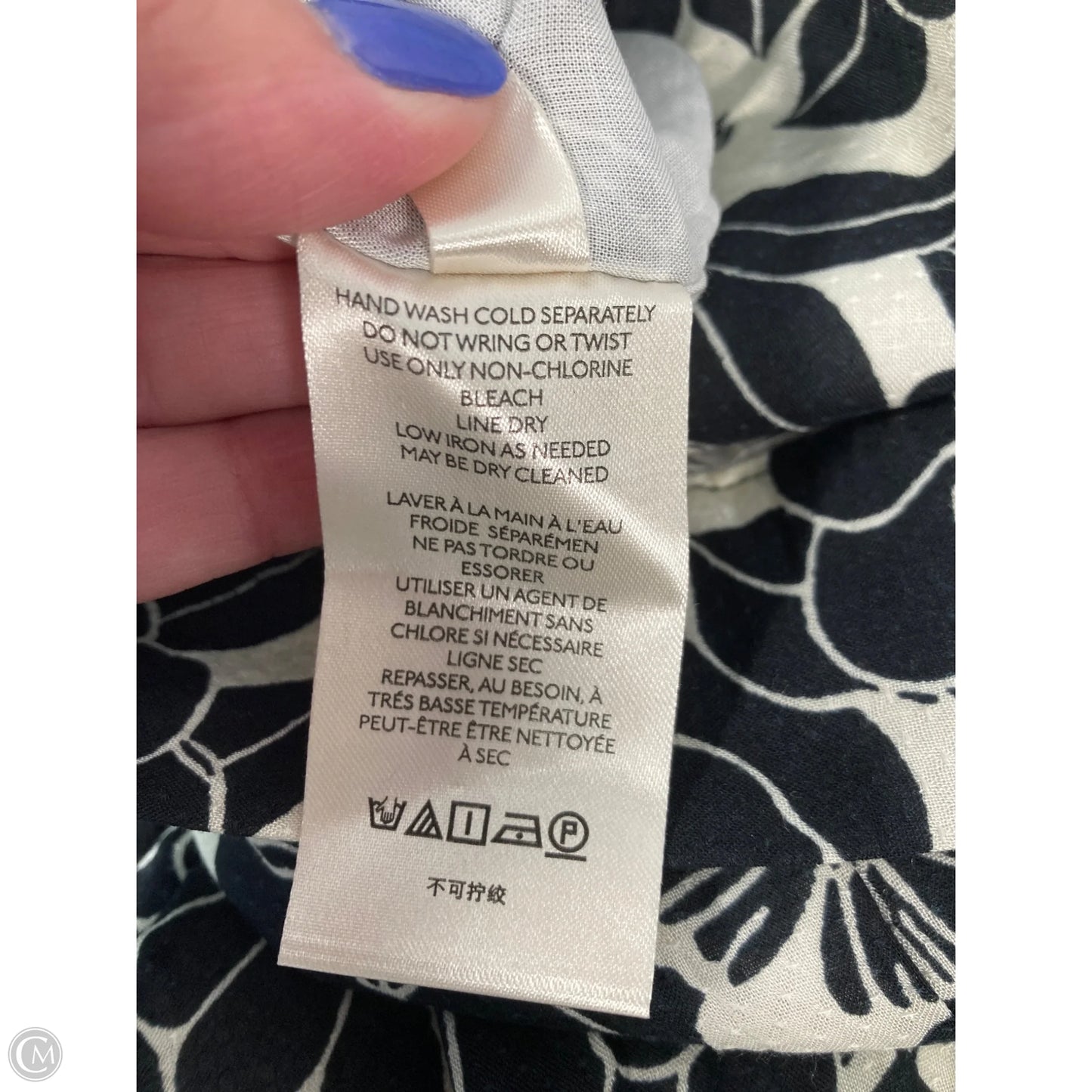 Top Sleeveless By Anthropologie In Black & Cream, Size: Xl