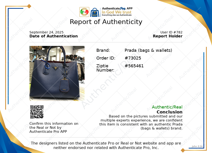 Handbag Luxury Designer By Prada, Size: Large