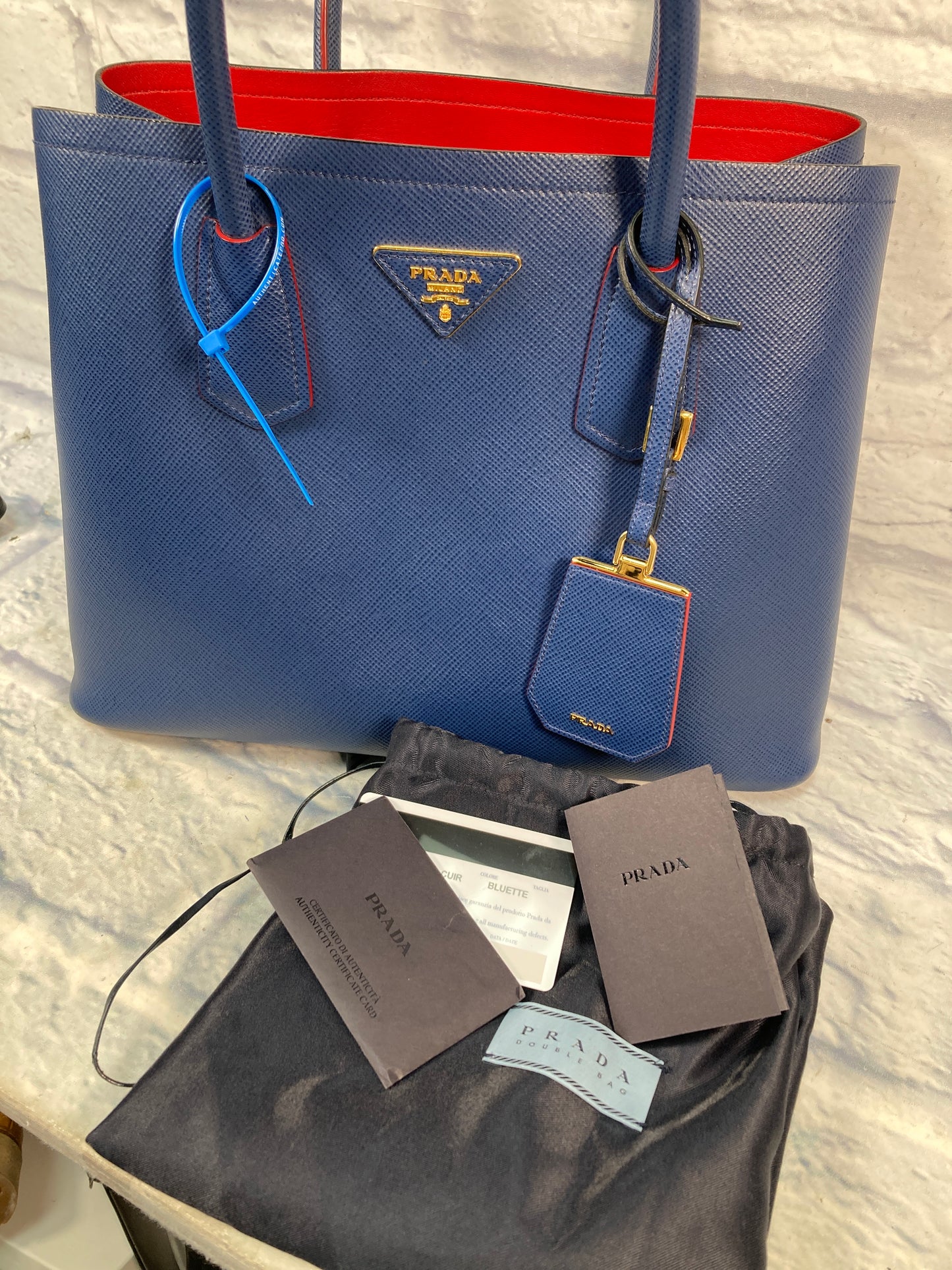 Handbag Luxury Designer By Prada, Size: Large