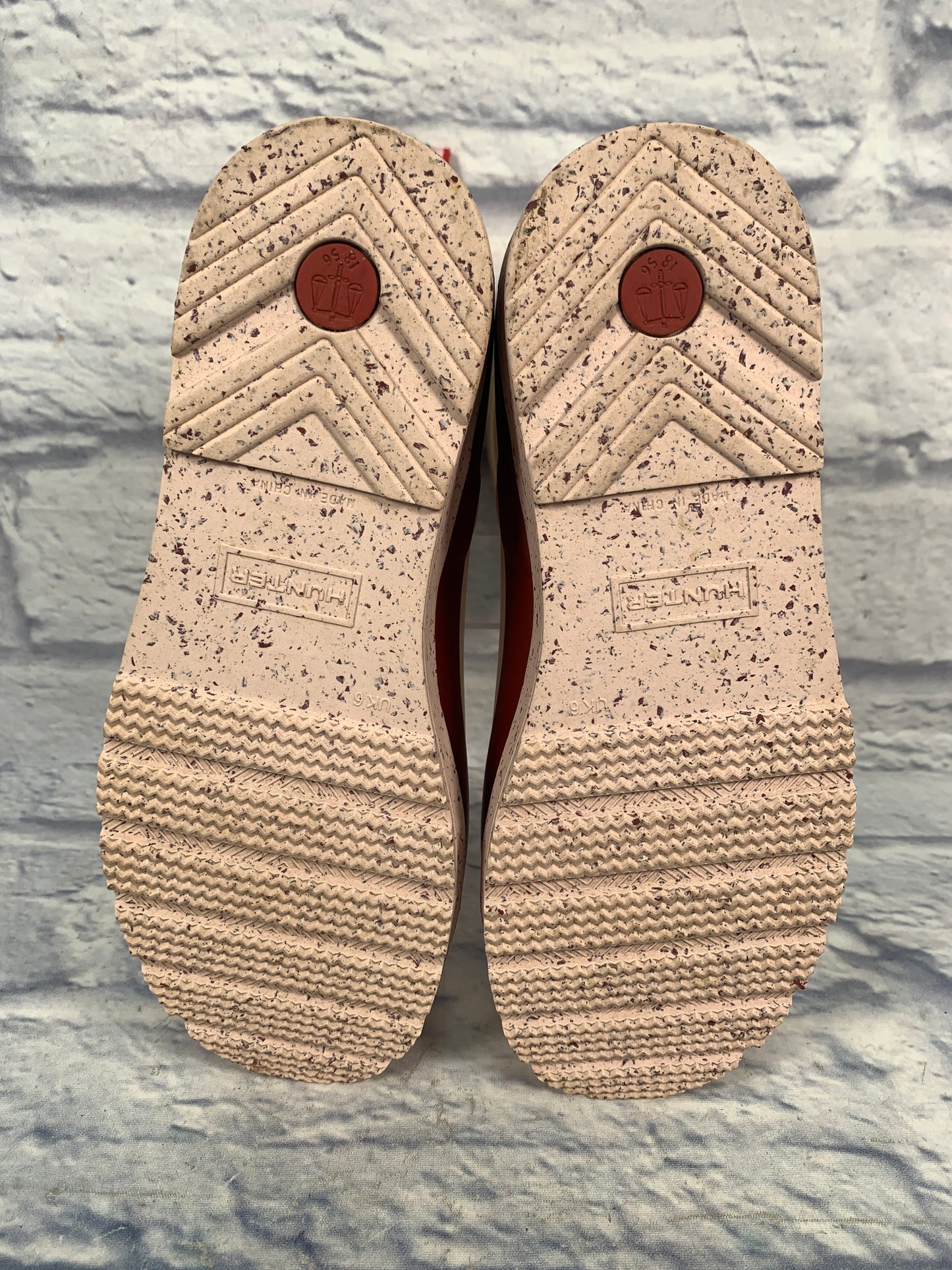 Boots Rain By Hunter In Pink & Red, Size: 8