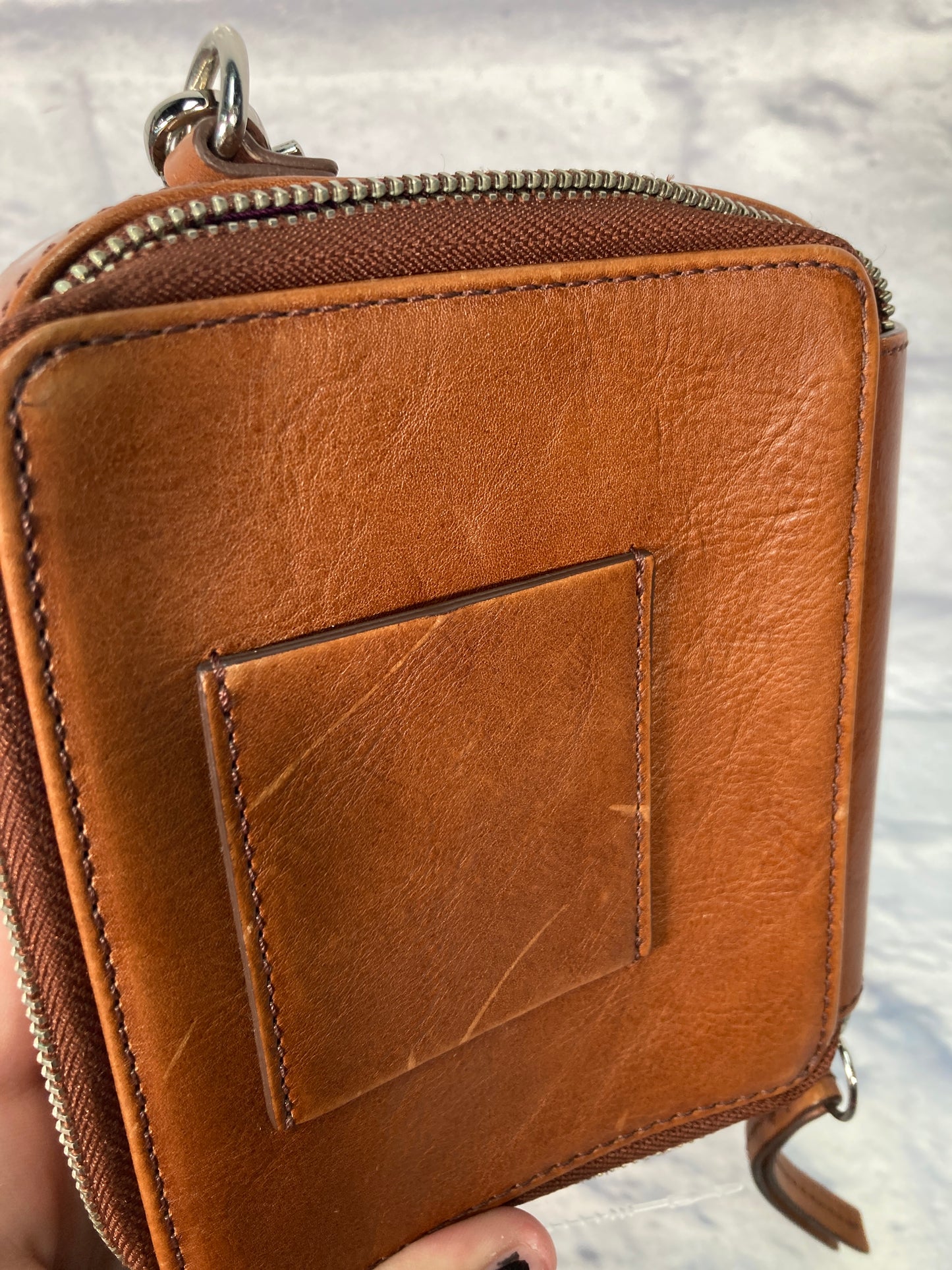 Crossbody Leather By Fossil, Size: Small