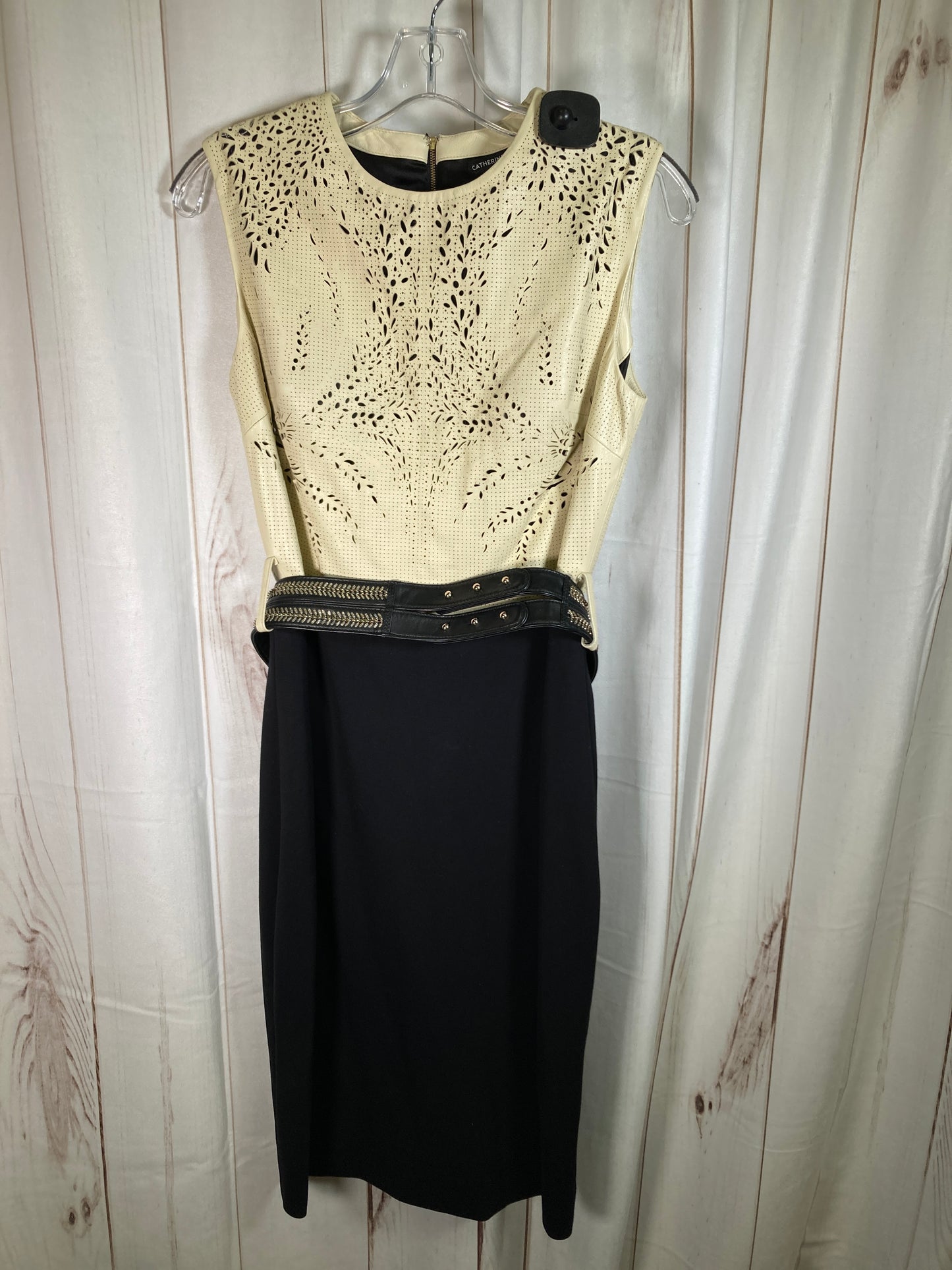 Black & Cream Dress Designer Clothes Mentor, Size M