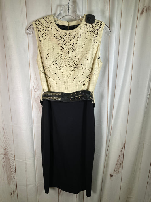 Black & Cream Dress Designer Clothes Mentor, Size M