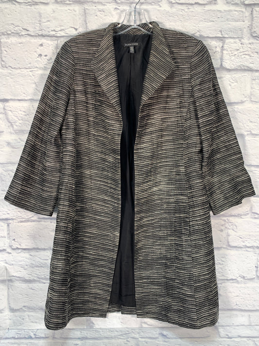 Jacket Other By Eileen Fisher In Black & Cream, Size: Xs