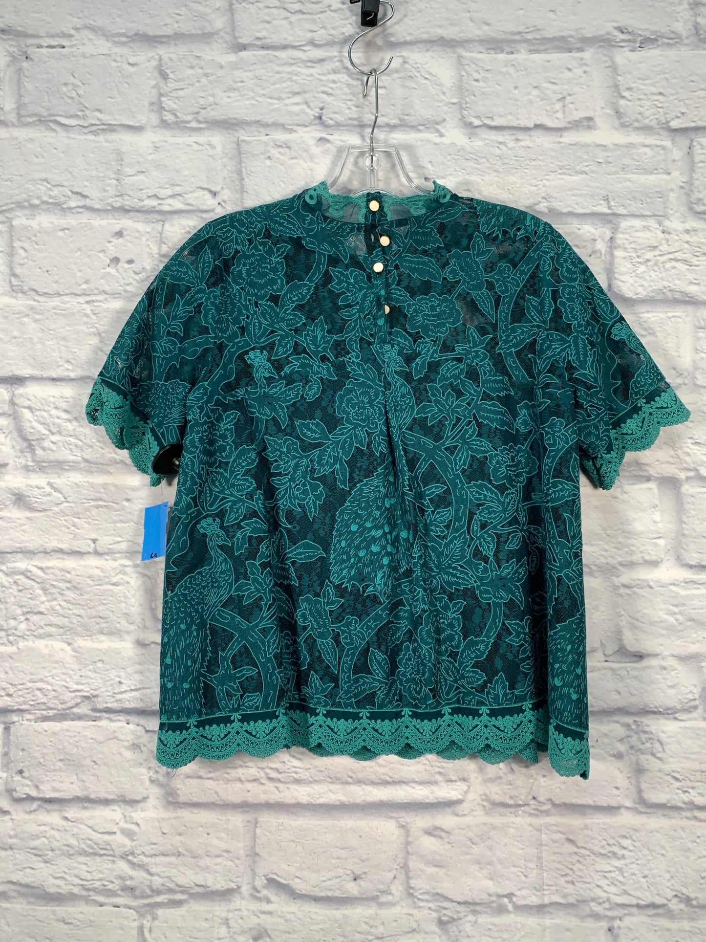 Top Short Sleeve By Hd In Paris In Teal, Size: S