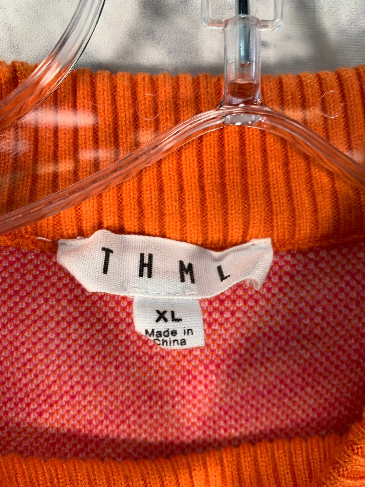 Sweater By Thml In Orange & Pink, Size: Xl