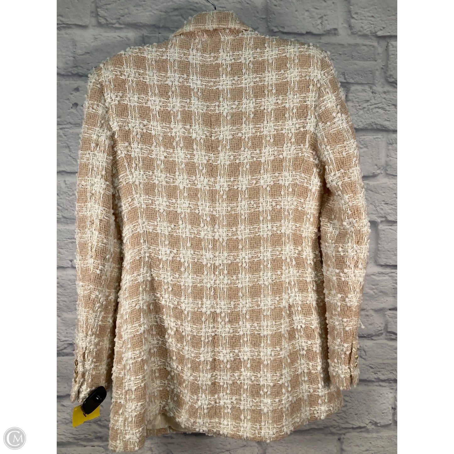Dress Work By Zara In Tan & White, Size: M