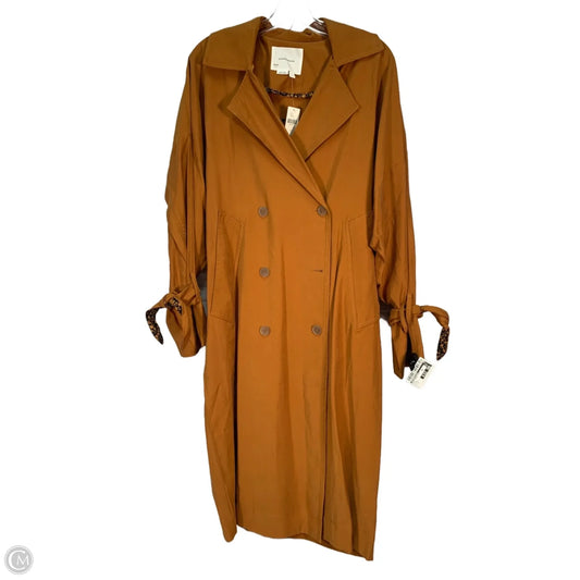 Coat Trench Coat By Anthropologie In Brown, Size: S