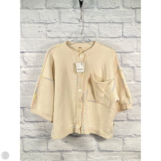 Sweater Short Sleeve By Free People In Cream, Size: Xs