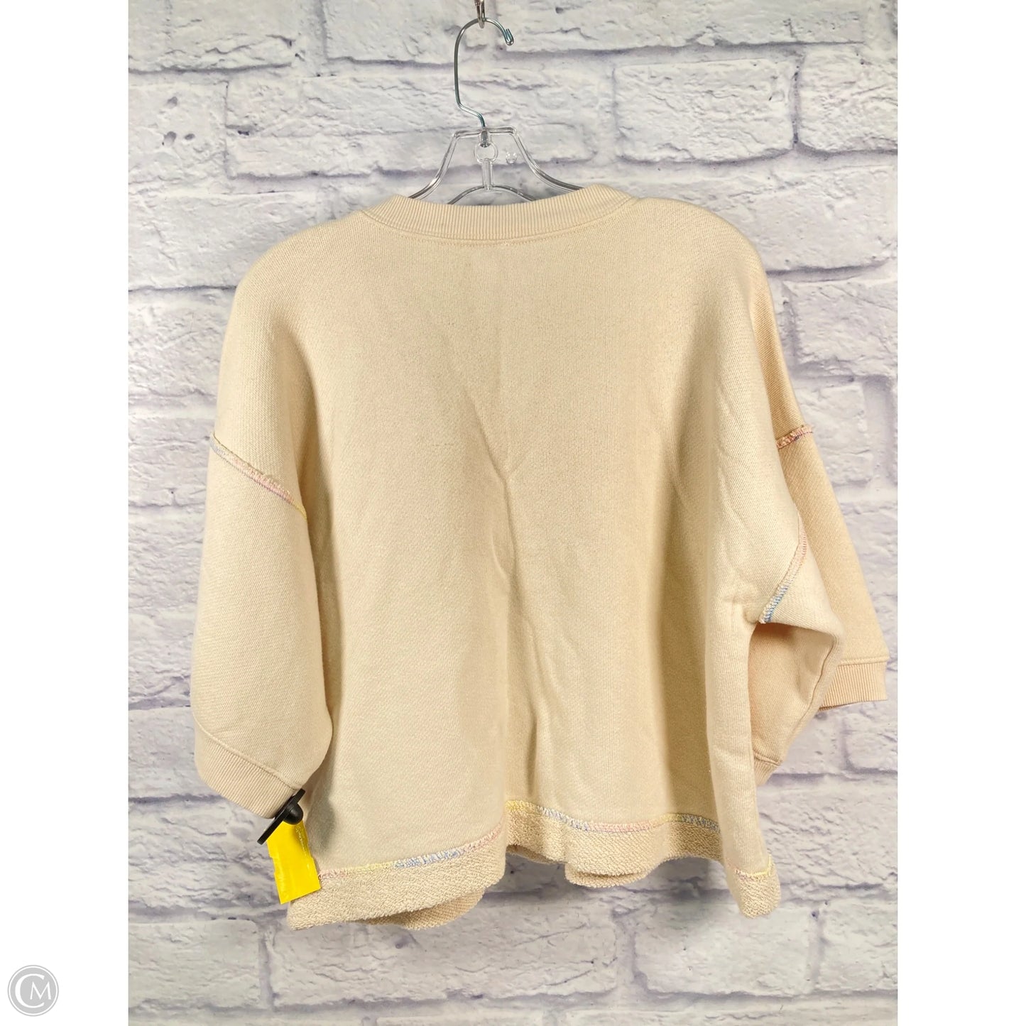 Sweater Short Sleeve By Free People In Cream, Size: Xs