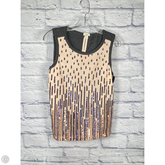 Top Sleeveless By Tiny In Cream & Purple, Size: S