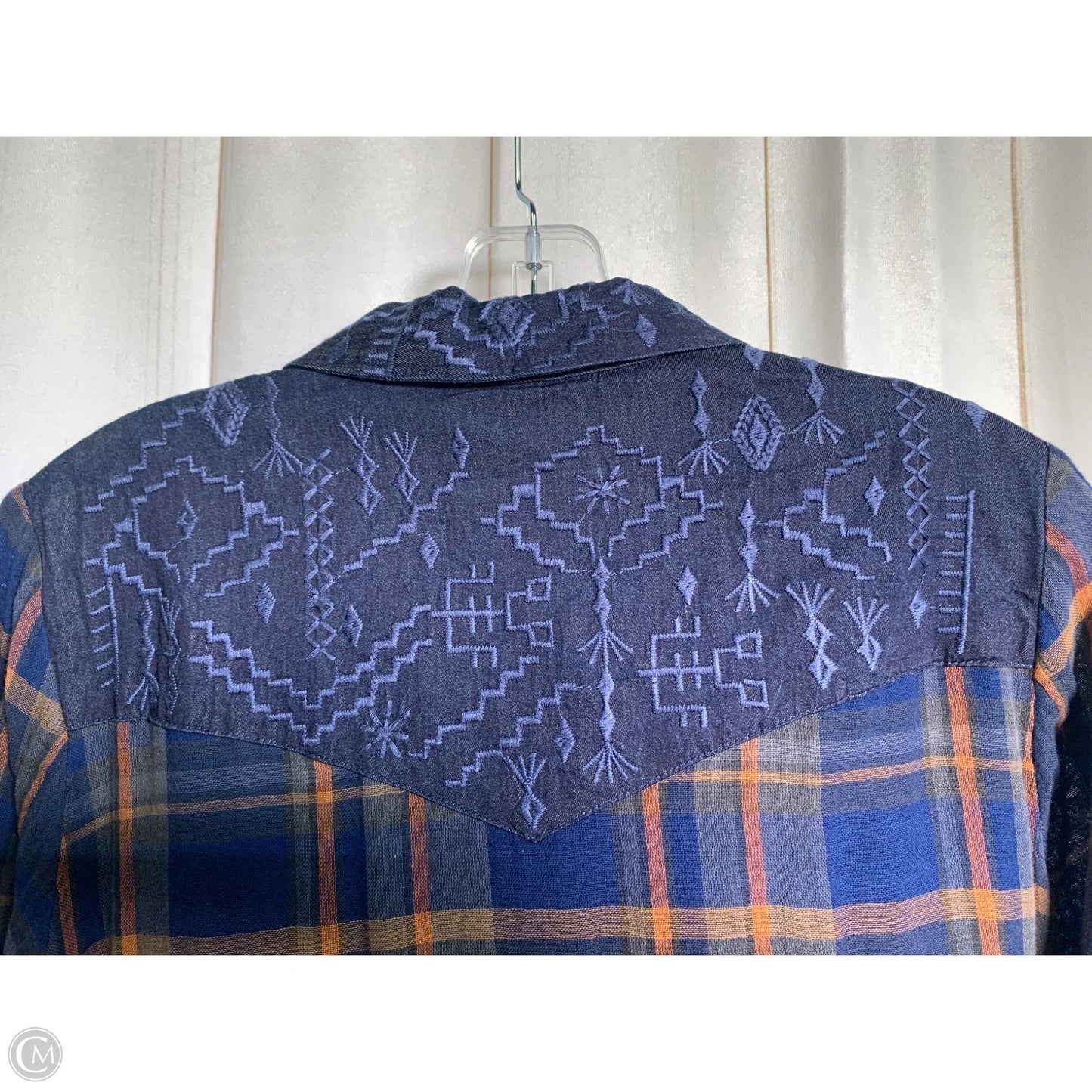 Dress Casual Short By Johnny Was In Blue & Orange, Size: S