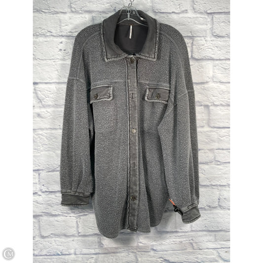 Jacket Shirt By Free People In Grey, Size: L