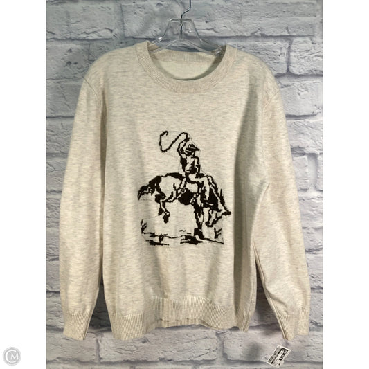 Sweater By Clothes Mentor In Cream & Green, Size: Xl