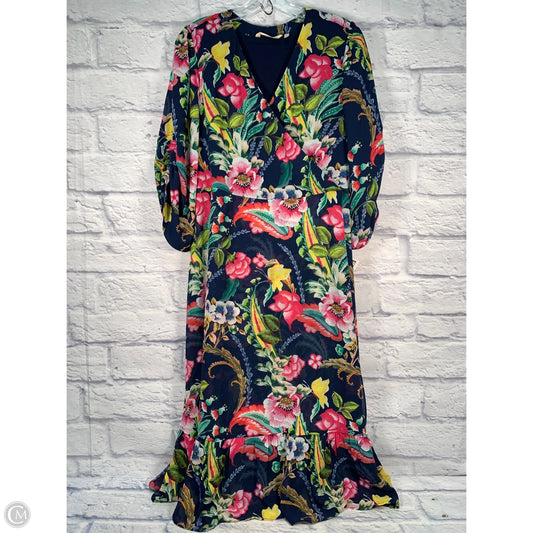 Dress Party Midi By Soft Surroundings In Blue & Yellow, Size: S