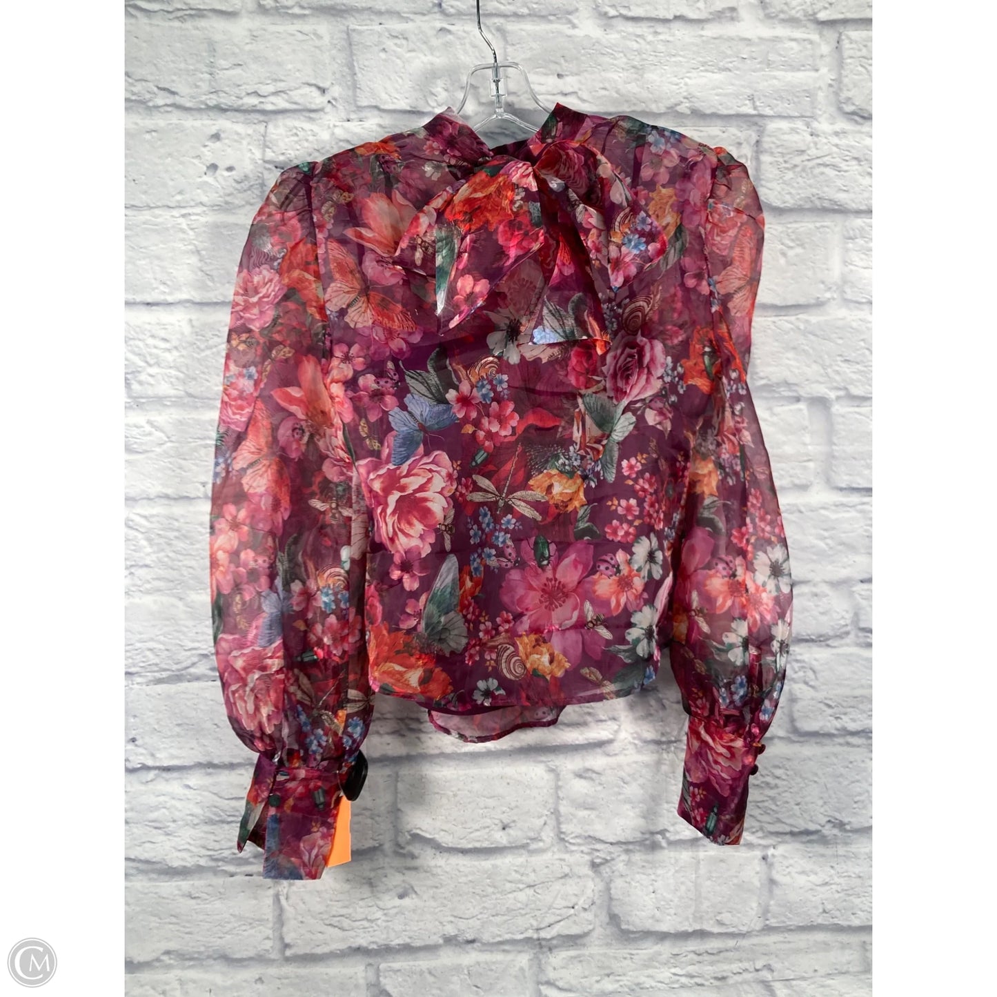 Blouse Long Sleeve By Anthropologie In Purple, Size: Xs