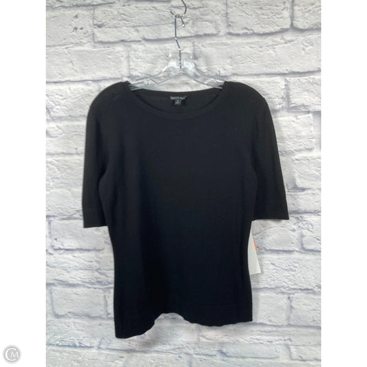 Top Short Sleeve Designer By Lafayette 148 In Black, Size: S