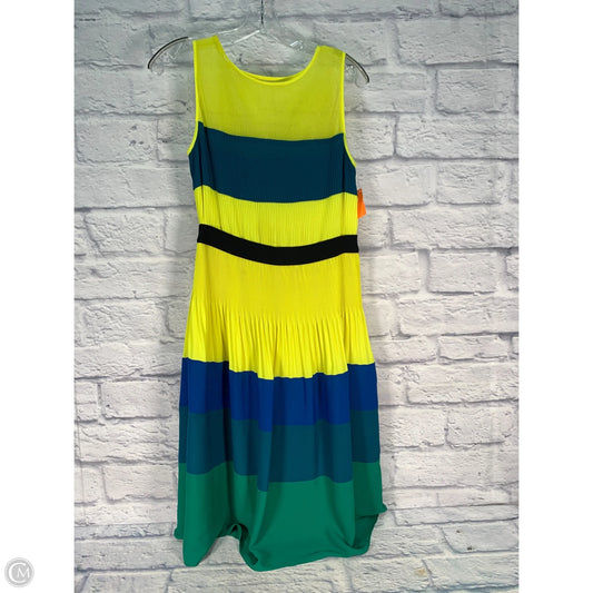 Dress Party Midi By Bcbgmaxazria In Blue & Yellow, Size: S